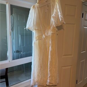 Topshop White Midi Dress